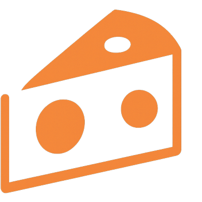Queso en bloque con orificios