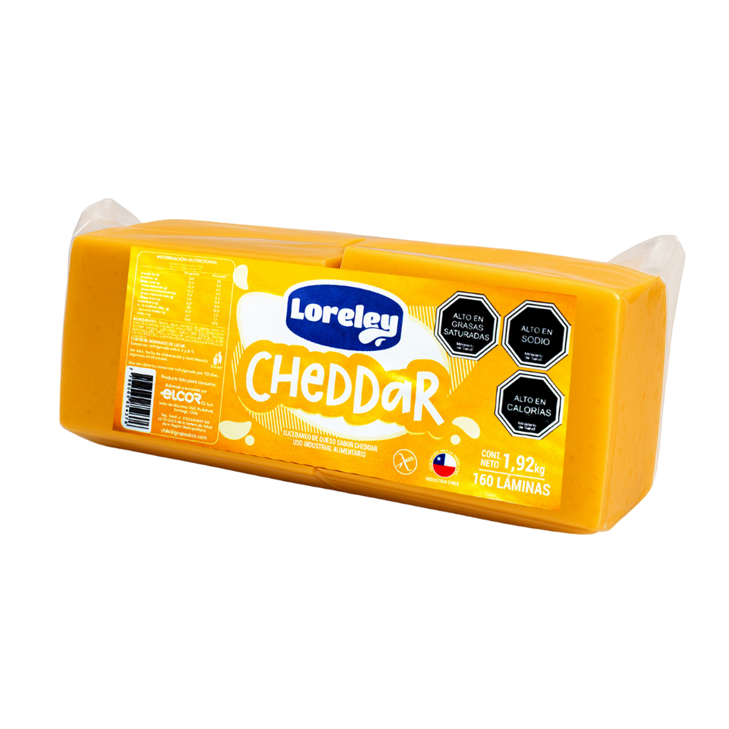 LAMINADO SABOR CHEDDAR  LORELEY 1.92KG