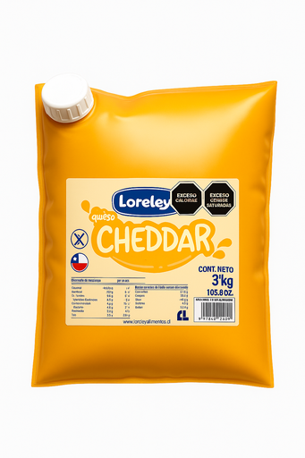 [E187] SALSA SABOR CHEDDAR LORELEY 1KG